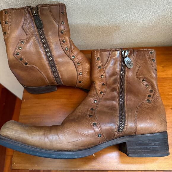 Mark Nason Leather Boots Distressed Brown Boots Size 9.5 main image 10